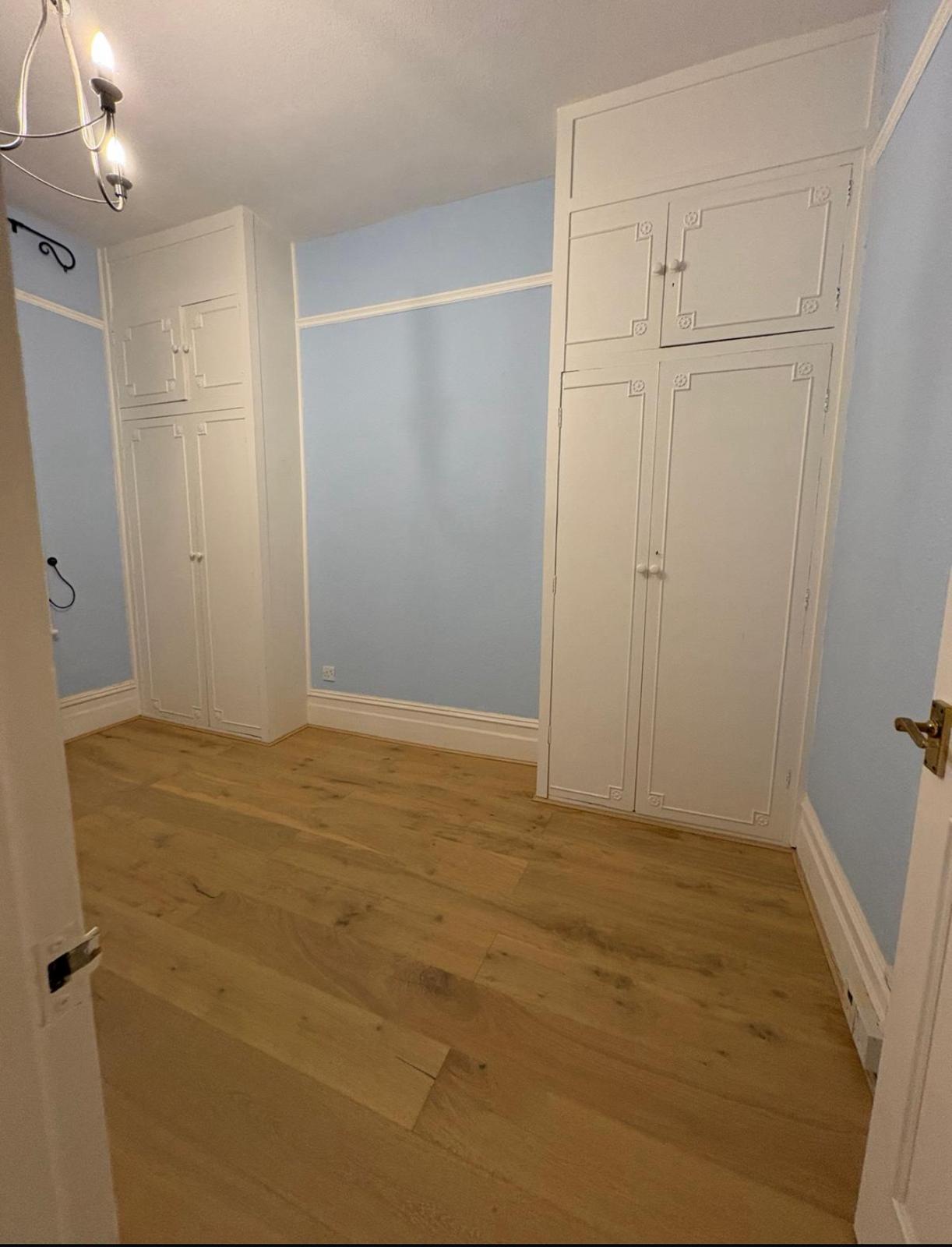 Engineered wood flooring after completion